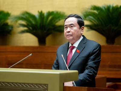 Chủ tịch Quốc hội Trần Thanh Mẫn phát biểu bế mạc Kỳ họp thứ 7 Quốc hội khoá XV vào sáng 29/6/2024.