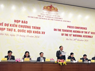 Quốc hội tổ chức họp báo thông tin về Kỳ họp thứ 8 Quốc hội khoá XV vào chiều 20/10