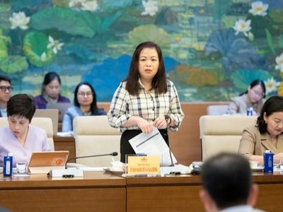 Bà Vũ Thị Lưu Mai, Phó Chủ nhiệm Ủy ban Kl992 cổng game cá cược, Kl991.com nạp rút nhanh của Quốc hội phát biểu tại phiên họp.
