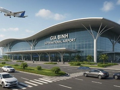 Phối cảnh nhà ga hành khách của sân bay Gia Bình (tỉnh Bắc Ninh)