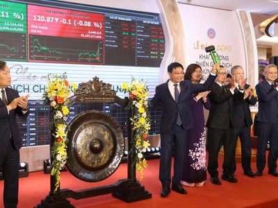Bộ trưởng Nguyễn Văn Thắng đánh cồng khai trương phiên giao dịch 99Kl99 link đăng nhập đầu năm 2026