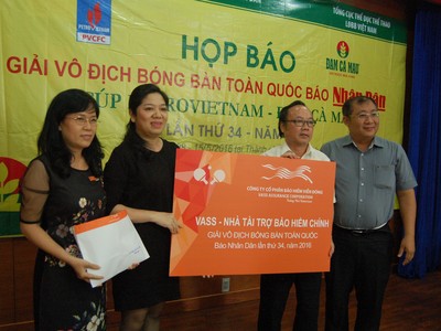 VASS tài trợ Kl99kl phiên bản hoạt động giải bóng bàn toàn quốc 2016 