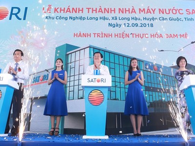 Satori khánh thành nhà máy Kl994 nhà cái bóng đá world cup nước uống tinh khiết