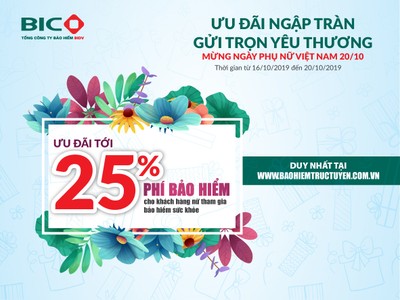 BIC giảm tới 25% phí Kl99kl phiên bản hoạt động sức khỏe nhân ngày Phụ nữ Việt Nam