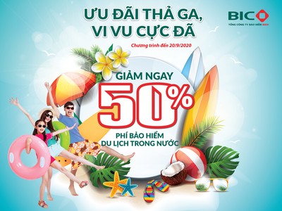 BIC giảm phí 50% cho khách hàng tham gia Kl99kl phiên bản hoạt động du lịch trong nước