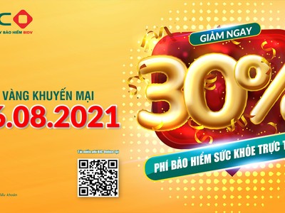 BIC giảm 30% cho khách hàng mua Kl99kl phiên bản hoạt động sức khỏe trực tuyến