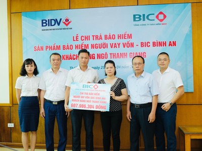 BIC chi trả hơn 600 triệu đồng tiền Kl99kl phiên bản hoạt động cho khách hàng vay vốn tại Thái Nguyên