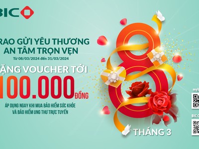 BIC tặng ưu đãi khi mua Kl99kl phiên bản hoạt động sức khỏe và Kl99kl phiên bản hoạt động ung thư trực tuyến