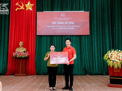 Generali Việt Nam trao tặng gần 900 triệu đồng hỗ trợ đồng bào miền Bắc tái thiết Kl993 Đăng nhập Giải trí