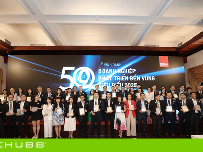 Chubb Life Việt Nam lần đầu được vinh danh tại giải thưởng Top 50 Kl991.com World Cup 2026 Chính Thức Phát triển bền vững 