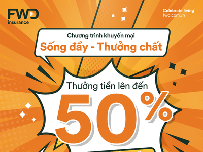 FWD Việt Nam ưu đãi “khủng”, thưởng đến 50% phí Kl99kl phiên bản hoạt động