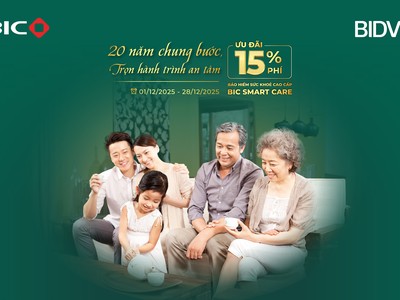 Ưu đãi 15% phí Kl99kl phiên bản hoạt động sức khoẻ cao cấp mừng kỷ niệm 20 năm thương hiệu BIC