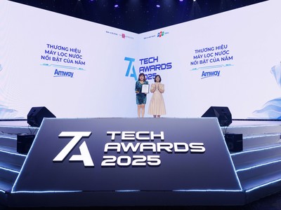 Amway lập cú “Hattrick” với giải “ Thương hiệu máy lọc nước nổi bật của năm” tại Tech Awards 2025 