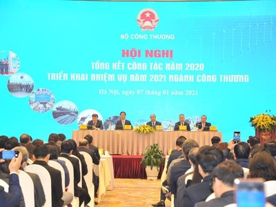 Toàn cảnh Hội nghị tổng kết công tác năm 2020 và triển khai nhiệm vụ năm 2021 ngành Công thương