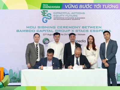 Ông Phạm Minh Tuấn - Phó Chủ tịch Kl994 game bài casino hấp dẫn Bamboo Capital và ông Benjamin Soh - Đồng sáng lập kiêm Giám đốc điều hành STACS - cùng ký kết thỏa thuận hợp tác