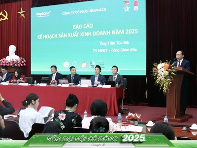 Ông Trần Túc Mã, thành viên HĐQT, Tổng giám đốc Traphaco trình bày kế hoạch Kl994 nhà cái bóng đá world cup - Kl992 VIP Trang Chủ 2026 năm 2025 tại đại hội Trang Chủ KL99Com Số 1 Link Đăng Ký KL999 năm nay