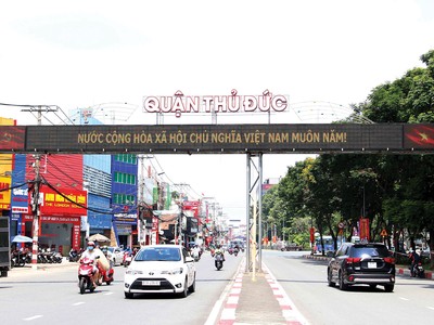 Lối vào phường Trường Thọ - khu vực đang hút dòng tiền Kl99ok phiên bản mới. Ảnh: Lê Toàn