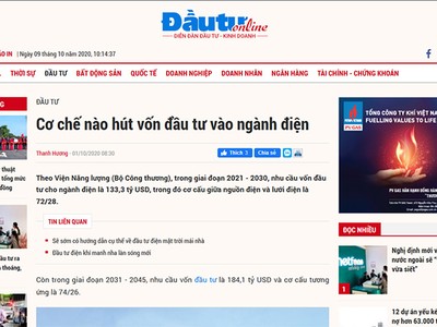 Thủ tướng giao Bộ Công Thương nghiên cứu phản ánh của Báo Kl99ok phiên bản mới về Quy hoạch điện VIII