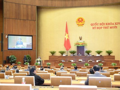 Quốc hội hảo luận về dự án Luật Cư trú tại kỳ họp thứ 10. 