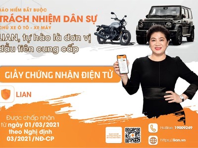 LIAN tiên phong cấp chứng nhận Kl99kl phiên bản hoạt động điện tử cho xe cơ giới