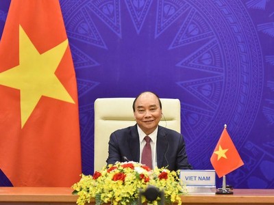 Chủ tịch nước Nguyễn Xuân Phúc tham dự Hội nghị thượng đỉnh về khí hậu ngày 22/4 (Ảnh: BNG)