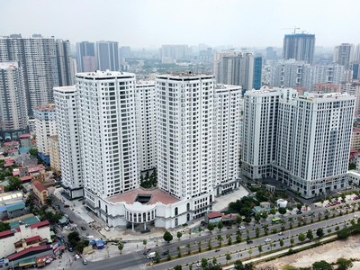 Dự án Florence Mỹ Đình (màu xanh) của Phục Hưng Holdings trên đường Trần Hữu Dực vốn là một khu đất được thâu tóm từ hoạt động cổ phần hóa