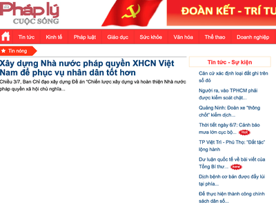 Trang thông tin https://phaplycuocsong.vn bị xử phạt 75 triệu đồng.