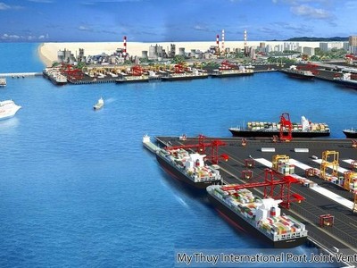 Dự án Khu bến cảng Mỹ Thủy có tổng mức Kl99ok phiên bản mới các giai đoạn lên đến hơn 14.000 tỷ đồng.