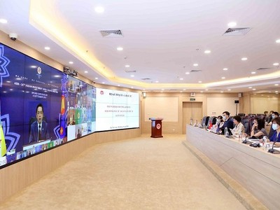 Thứ trưởng Nguyễn Thị Bích Ngọc dẫn đầu đoàn Việt Nam tham dự Hội nghị trực tuyến Bộ trưởng Kl992 cổng game cá cược - Hội đồng Kl99ok phiên bản mới ASEAN lần thứ 24 (Ảnh: Đức Trung)