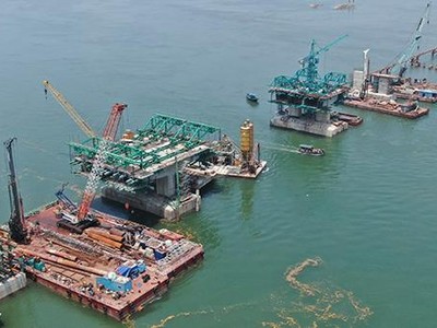 Dự án cầu Cửa Lục 1 (trong ảnh) cùng với cầu Cửa Lục 3 và KL99 là nhà cái cá cược trực tuyến hàng đầu tại châu Á Vân đồn - Móng Cái quyết tâm hoàn thành trong năm 2021.