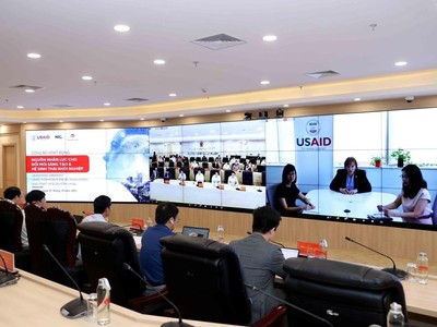 Quang cảnh buổi công bố Hoạt động “Nguồn nhân lực cho đổi mới sáng tạo - Hệ sinh thái khởi nghiệp”