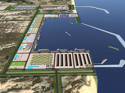 Phối cảnh Dự án Trung tâm Điện khí LNG Hải Lăng trong khu phức hợp năng lượng tại Khu Kl992 cổng game cá cược Đông Nam Quảng Trị.