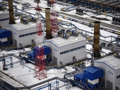 Toàn cảnh giếng khí đốt Bovanenkovo trên bán đảo Yamal thuộc Nga. Ảnh: AFP/TTXVN