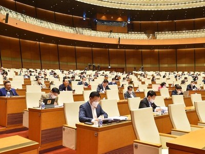 Phiên thảo luận của Quốc hội về dự thảo Nghị quyết chính sách tài khóa, tiền tệ, đầu cầu Diên Hồng.