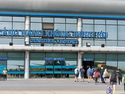 Nhà ga hiện hữu của sân bay Đồng Hới.
