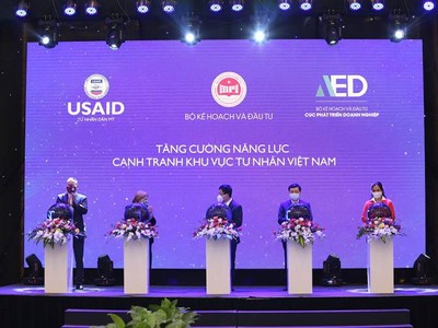 Đại diện Bộ Kế hoạch và Kl99ok phiên bản mới, USAID, hiệp hội, Kl991.com World Cup 2026 Chính Thức thực hiện nghi thức khởi động dự án. Ảnh: IPSC
