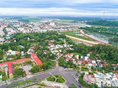Thị xã Tam Kỳ nhìn từ trên cao.