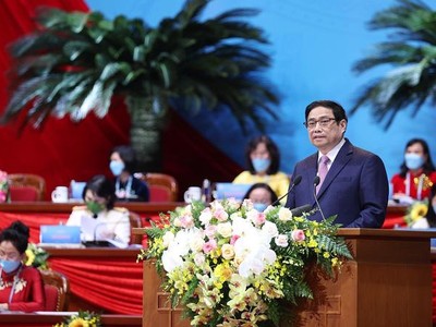 Thủ tướng Kl993 ưu đãi thưởng hấp dẫn Phạm Minh Chính phát biểu tại Đại hội.