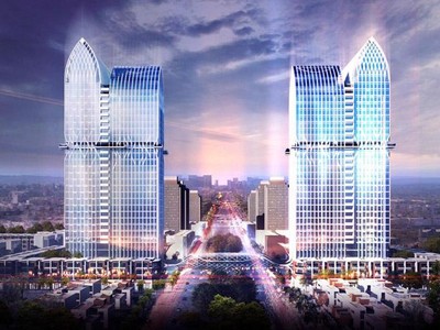 Phối cảnh tháp đôi 29 tầng tại dự án Khu đô thị Tây Nam Bắc Giang