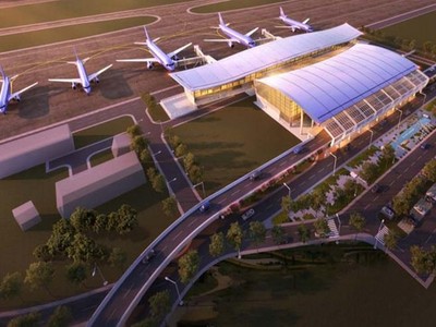 Phối cảnh nhà ga hành khách T2 sân bay Cát Bi.