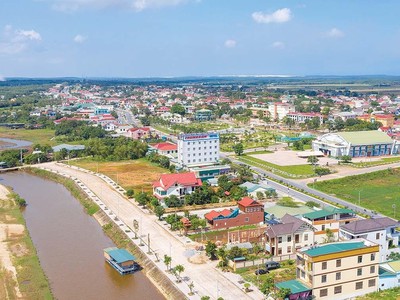 Theo định hướng đến năm 2025, Hồ Xá (huyện Vĩnh Linh) được định hướng xây dựng thành đô thị thông minh. Trong ảnh: Một góc thị trấn Hồ Xá ảnh: trung tâm xtđt quảng trị.