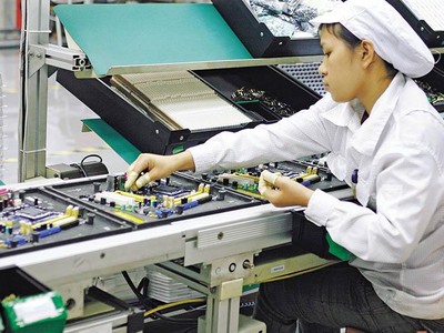 Kl994 nhà cái bóng đá world cup tại Công ty Foxconn (Bắc Ninh). Ảnh: Đức Thanh