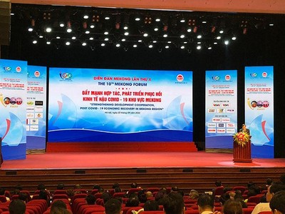 Diễn đàn Mekong lần thứ X với chủ đề “Đẩy mạnh hợp tác phát triển, phục hồi Kl992 cổng game cá cược hậu Covid-19 khu vực Mekong”. (Ảnh: K.T)