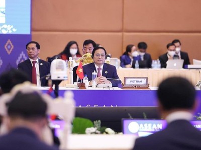 Thủ tướng Phạm Minh Chính tham dự Hội nghị Cấp cao ASEAN lần thứ 41. (Ảnh: Nhật Bắc)