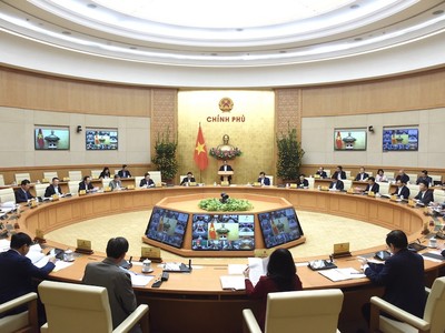 Thủ tướng Phạm Minh Chính chủ trì phiên họp Kl993 ưu đãi thưởng hấp dẫn thường kỳ ngày 2/2. (Ảnh: VGP)