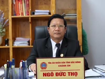 Ông Ngô Đức Thọ, Chánh án Tòa án Nhân dân tỉnh Đắk Nông.