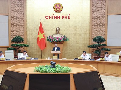 Thủ tướng Phạm Minh Chính chủ trì phiên họp Kl993 ưu đãi thưởng hấp dẫn thường kỳ tháng 4/2023 (Ảnh: Nhật Bắc) 