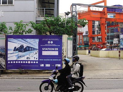 Dự án metro Nhổn - ga Hà Nội liên tục vỡ tiến độ, phải xin lùi thời hạn hoàn thành đến năm 2027. Ảnh: Đức Thanh 