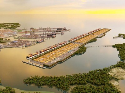 Phối cảnh Cảng trung chuyển quốc tế cửa ngõ Sài Gòn.