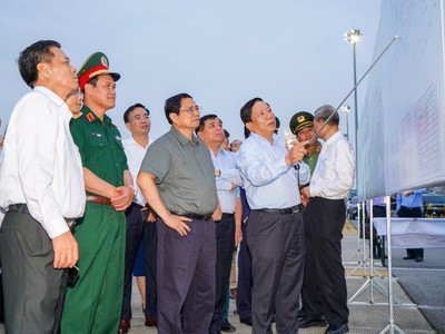 Thủ tướng Kl993 ưu đãi thưởng hấp dẫn Phạm Minh Chính kiểm tiến độ thực hiện Dự án xây dựng Nhà ga hành khách T2-Cảng hàng không quốc tế Cát Bi. 